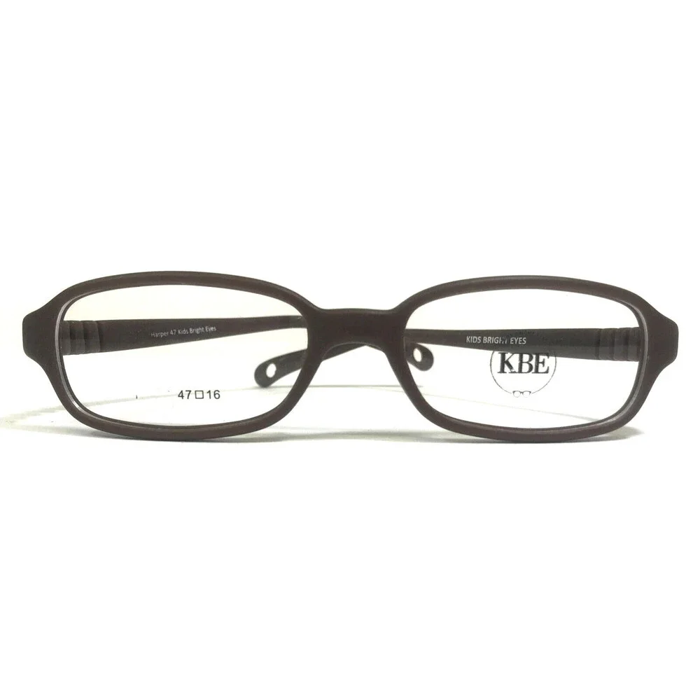 Kids Bright Eyes Eyeglasses Frames Harper 47 Matte Brown Rubberized 47-16-110